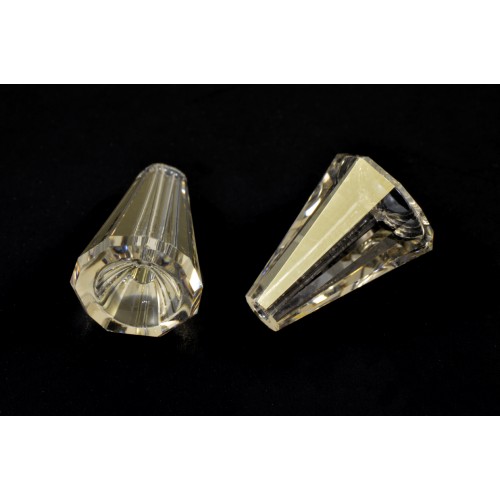 Swarovski Artemis bead (5540) 12x9mm crystal silver shade